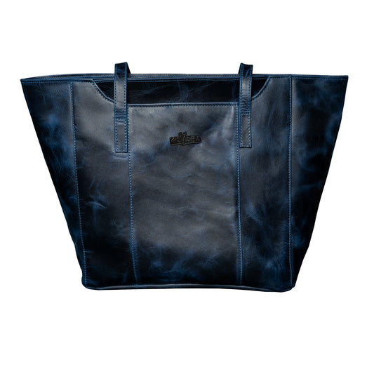Cartera Tote Azul Vintage
