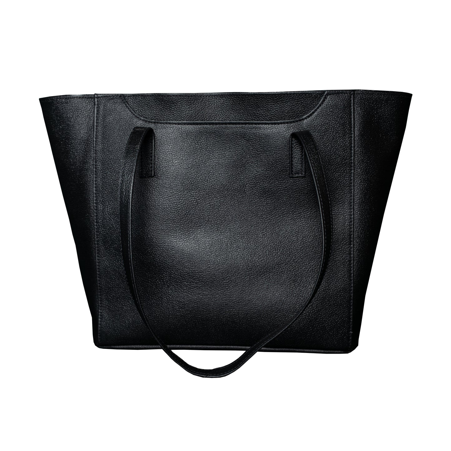 Cartera Tote Negro Granulado