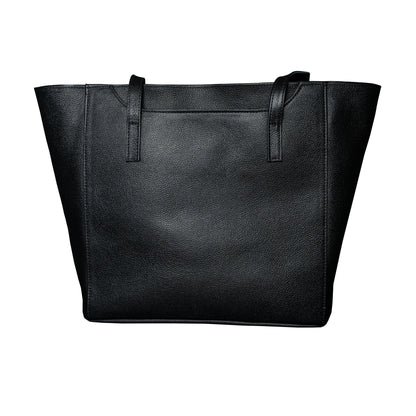Cartera Tote Negro Granulado