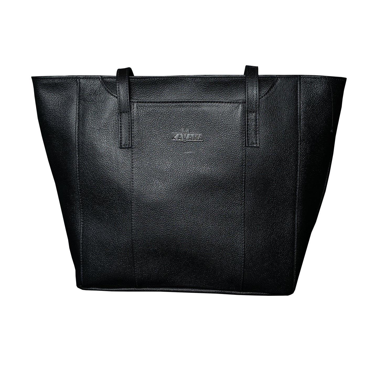 Cartera Tote Negro Granulado