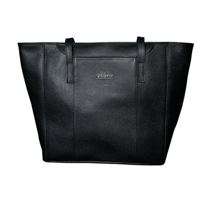 Cartera Tote Negro Granulado