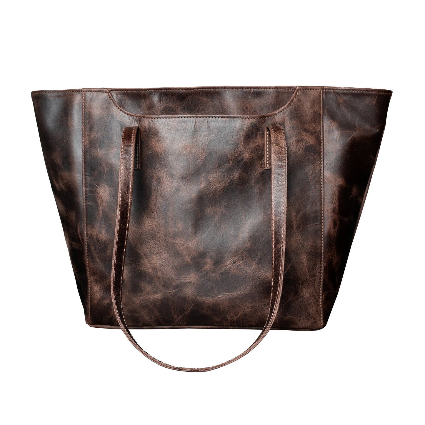 Cartera Tote Marron Oscuro Vintage