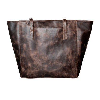 Cartera Tote Marron Oscuro Vintage