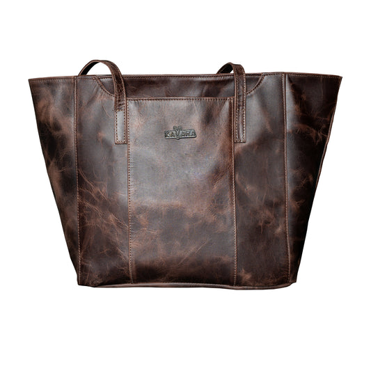Cartera Tote Marron Oscuro Vintage