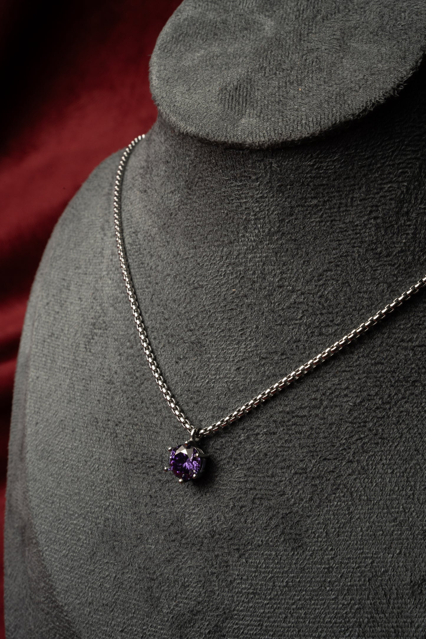 Cadena Pearl con Gem Purple