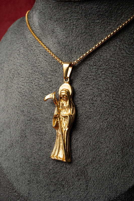 Cadena Pearl con Dije Grim Reaper