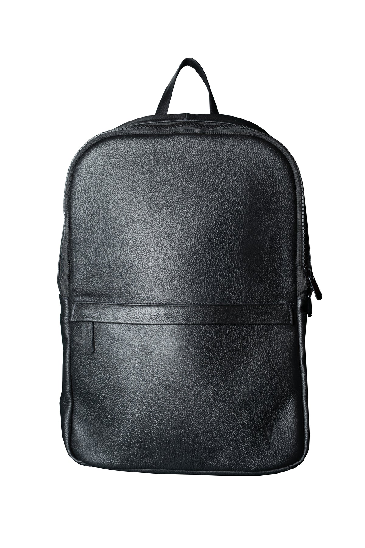 Mochila Cuero Negro Granulado