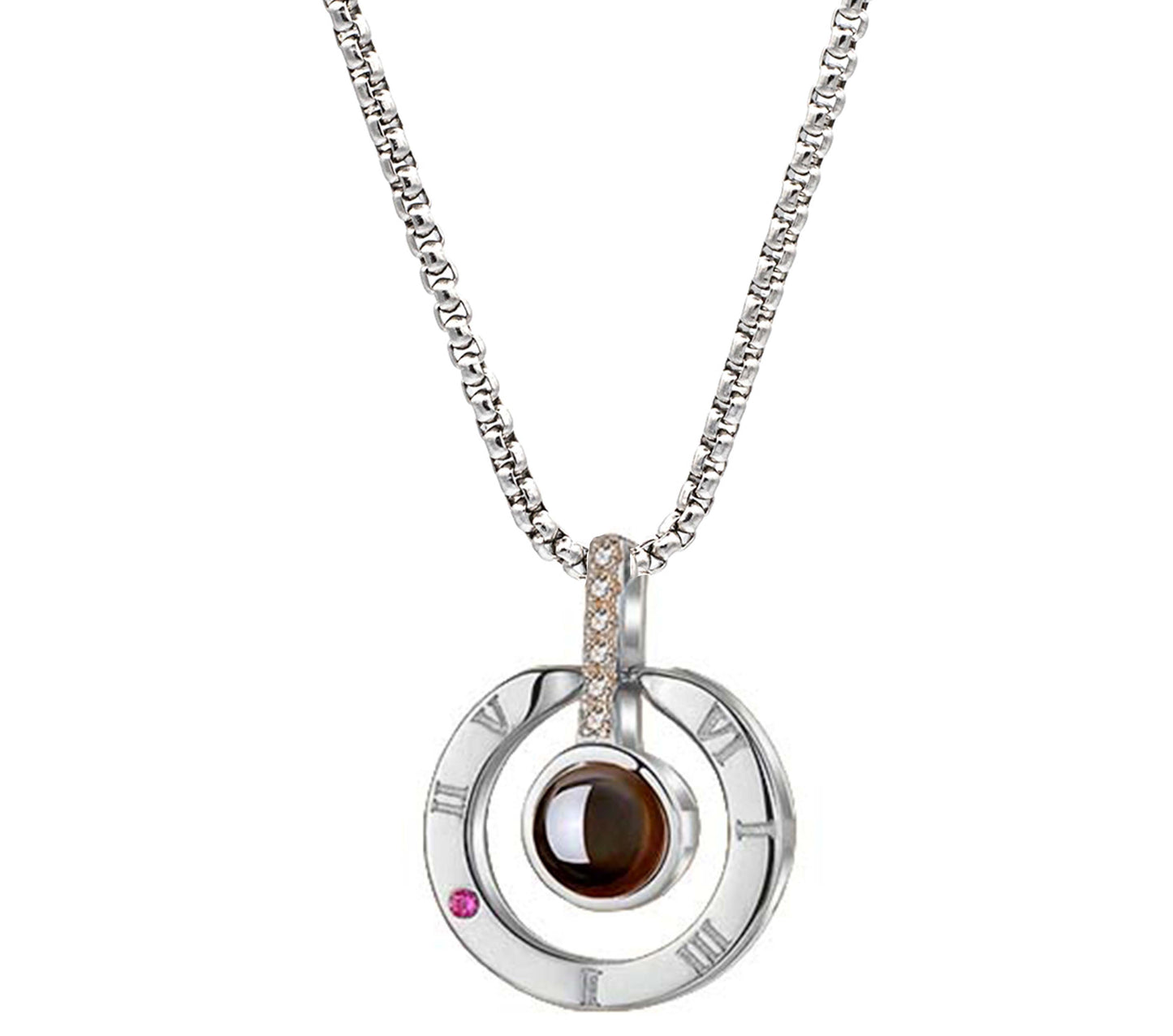 Cadena Pearl con Dije Te amo en 100 Idiomas