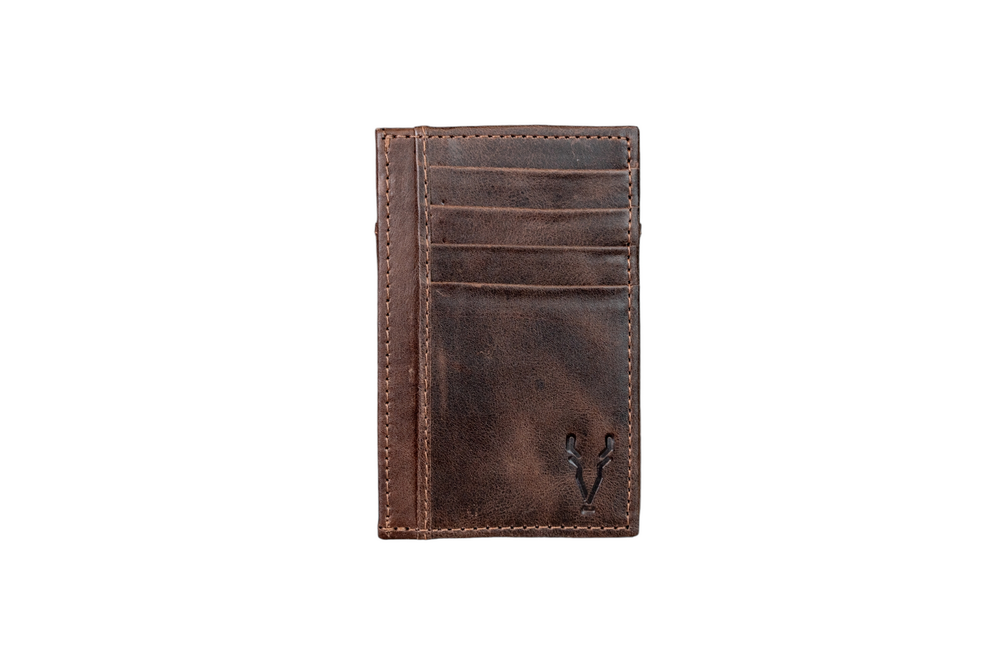 Tarjetero Model X Marron Oscuro Vintage