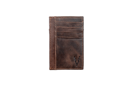 Tarjetero Model X Marron Oscuro Vintage