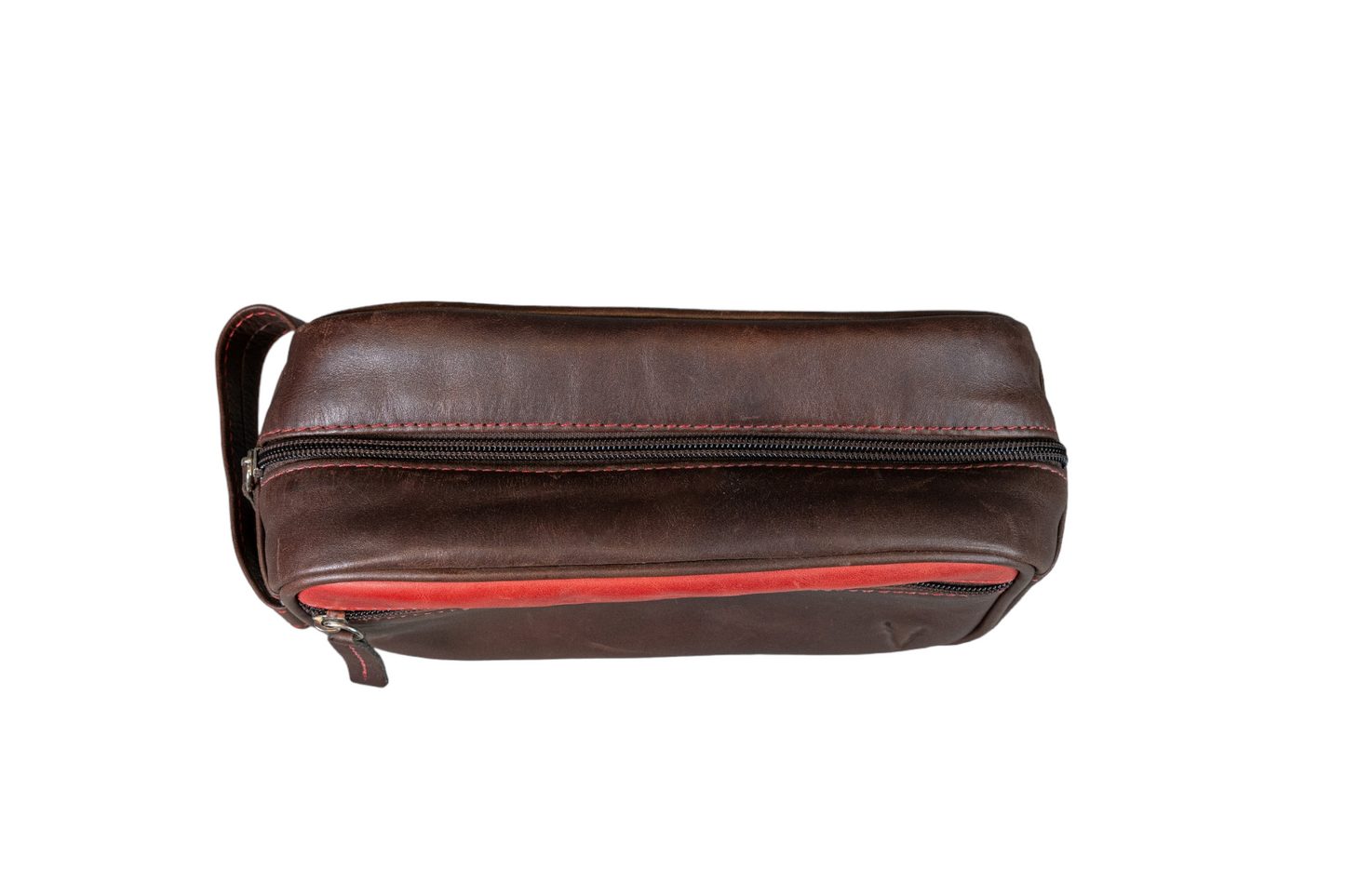 Neceser Compacto Marron Oscuro Vintage interior Rojo Vintage