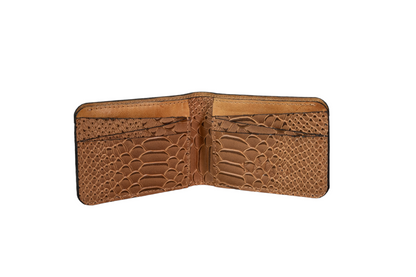 Billetera Asimetrica Anaconda Mostaza con Mostaza Vintage