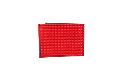 Billetera Grande Rojo Diamante interior Negro Mate