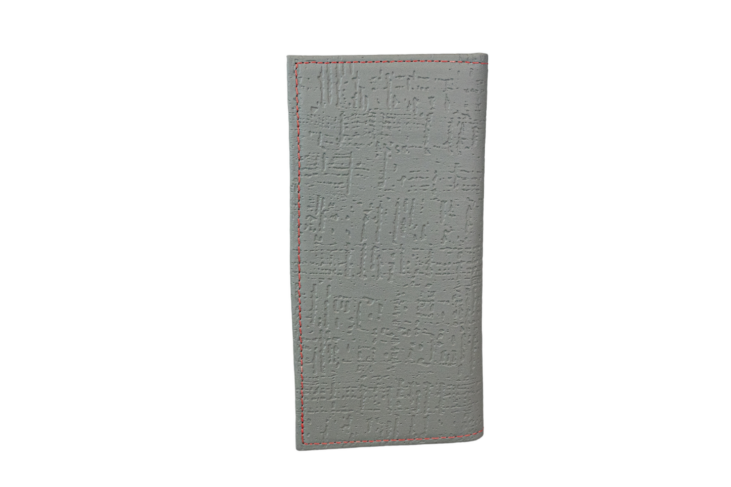 Billetera Larga Gris Egipcio interior Rojo Vintage