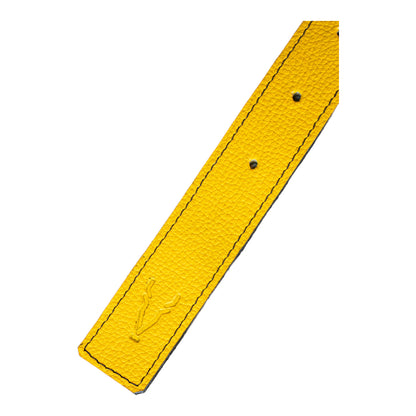 Cinto Doble Faz Amarillo Granulado con Negro Mate