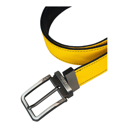 Cinto Doble Faz Amarillo Granulado con Negro Mate