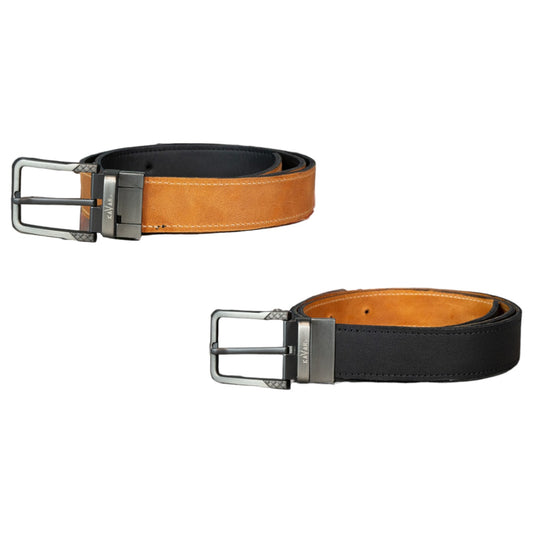 Cinto Doble Faz Mostaza Vintage con Negro Mate