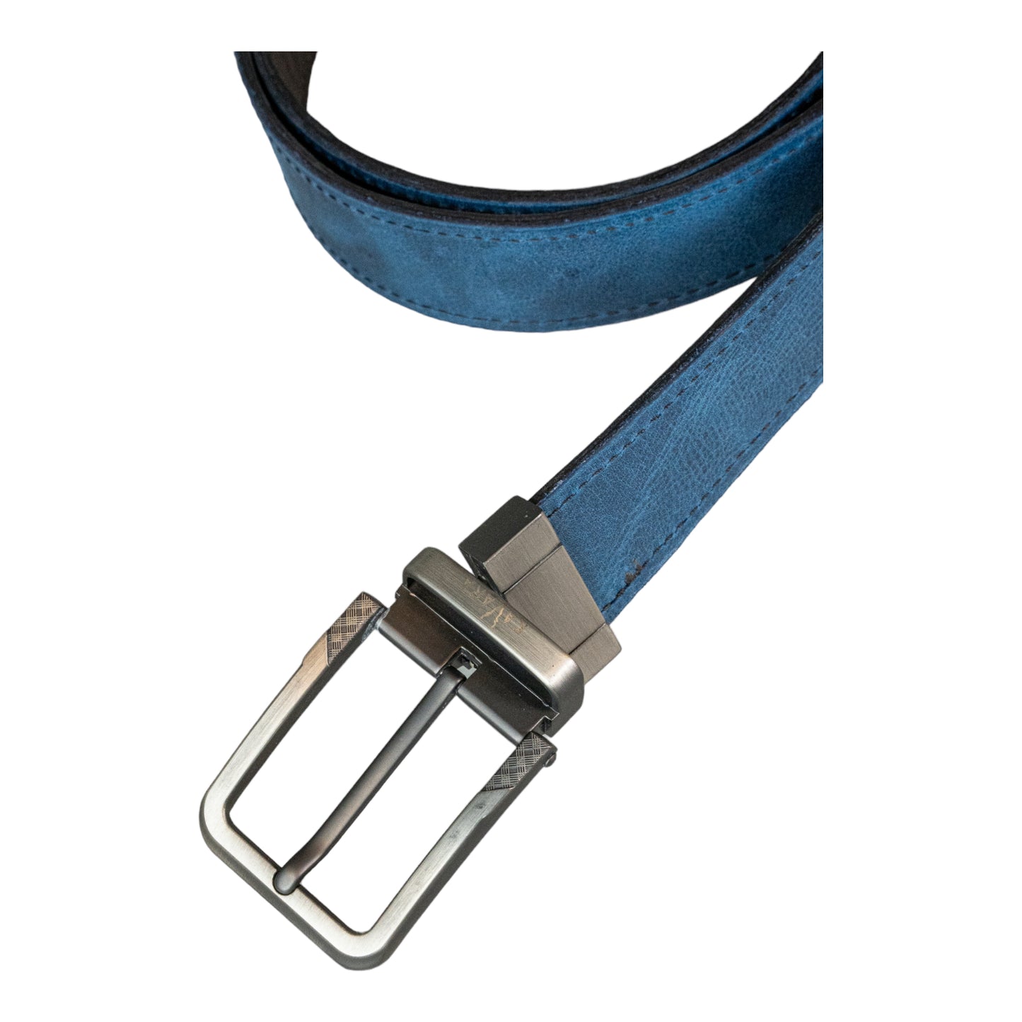 Cinto Doble Faz Azul Vintage con Negro Mate