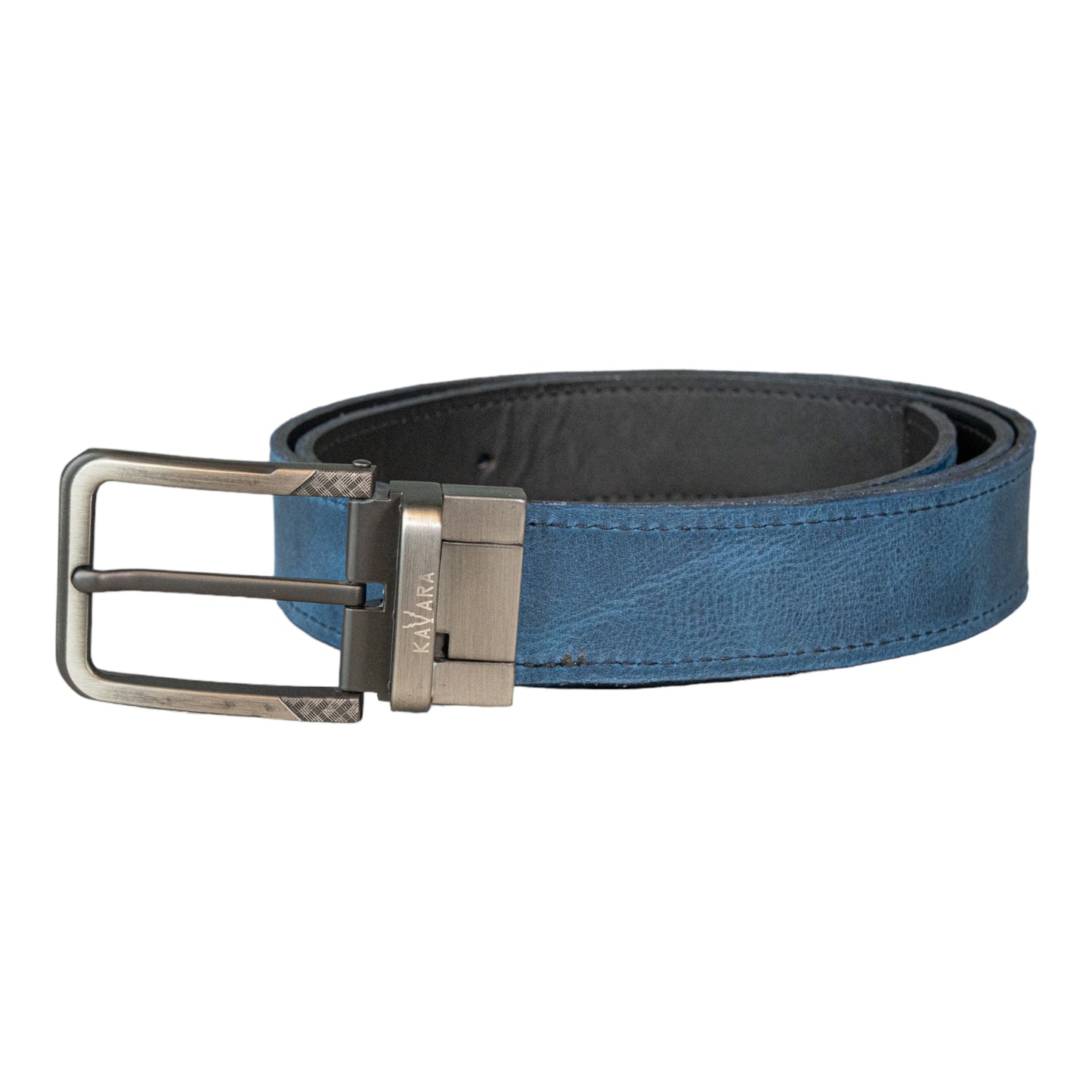 Cinto Doble Faz Azul Vintage con Negro Mate