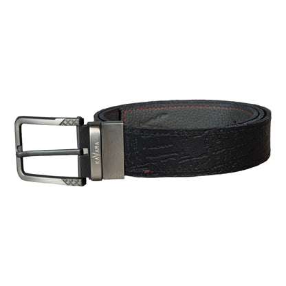 Cinto Doble Faz Gris Granulado con Negro Egipcio