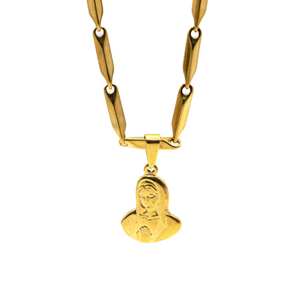 Cadena Hand Made con Virgen de Guadalupe Tipo 2