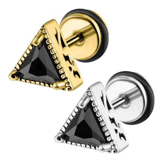 Earring Triangle Gem