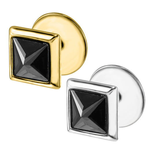 Earring Square Gem