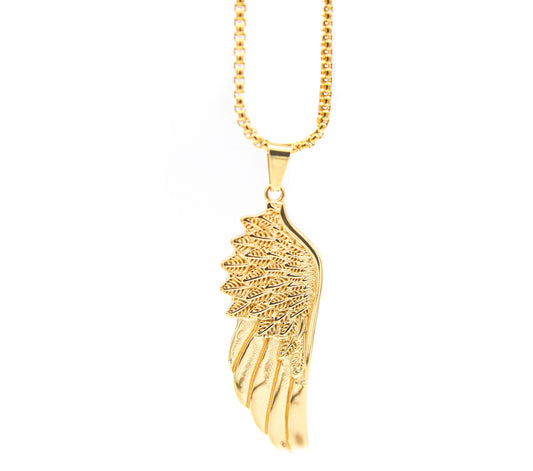 Cadena Pearl con Dije Angel Wing