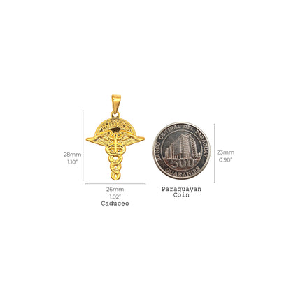 Cadena Curb con Caduceo