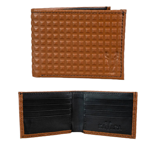 Billetera Grande Marron Diamante interior Negro Mate
