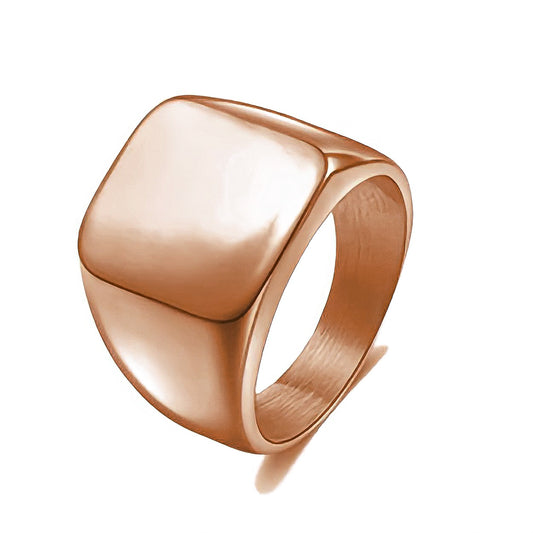 Anillo Cuadrado Oro Rosa