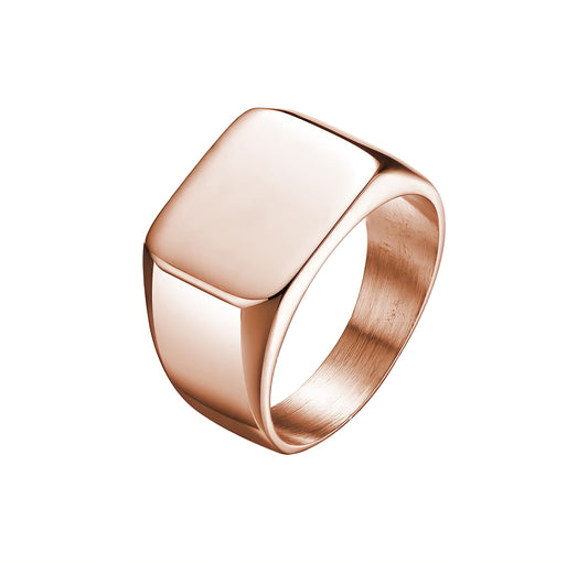 Anillo Rectangular Oro Rosa