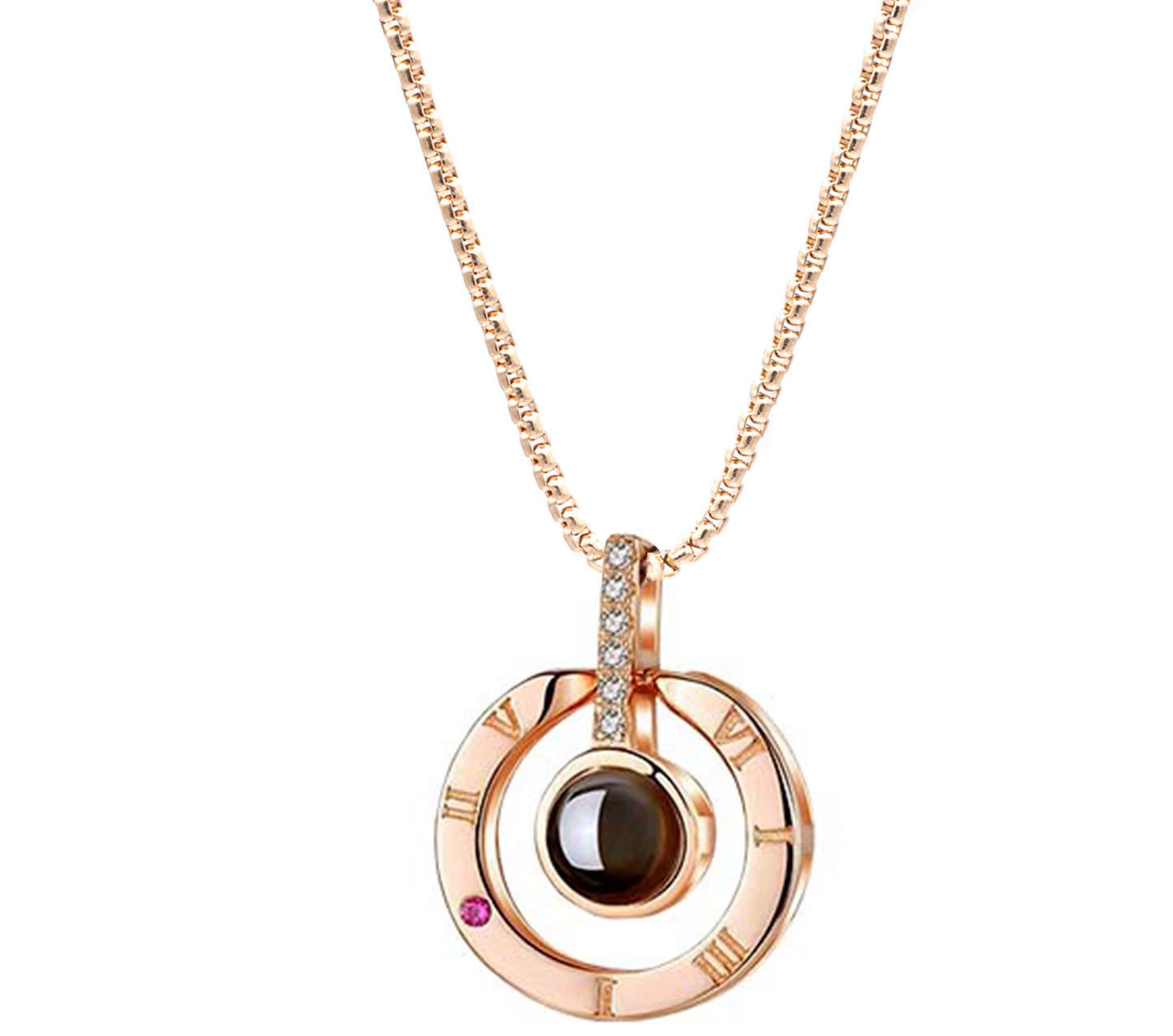 Cadena Pearl con Dije Te amo en 100 Idiomas