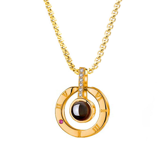 Cadena Pearl con Dije Te amo en 100 Idiomas