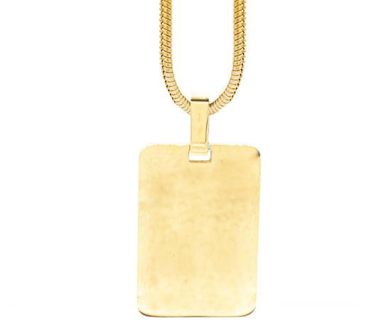 Cadena Ajustable con Medalla Rectangular