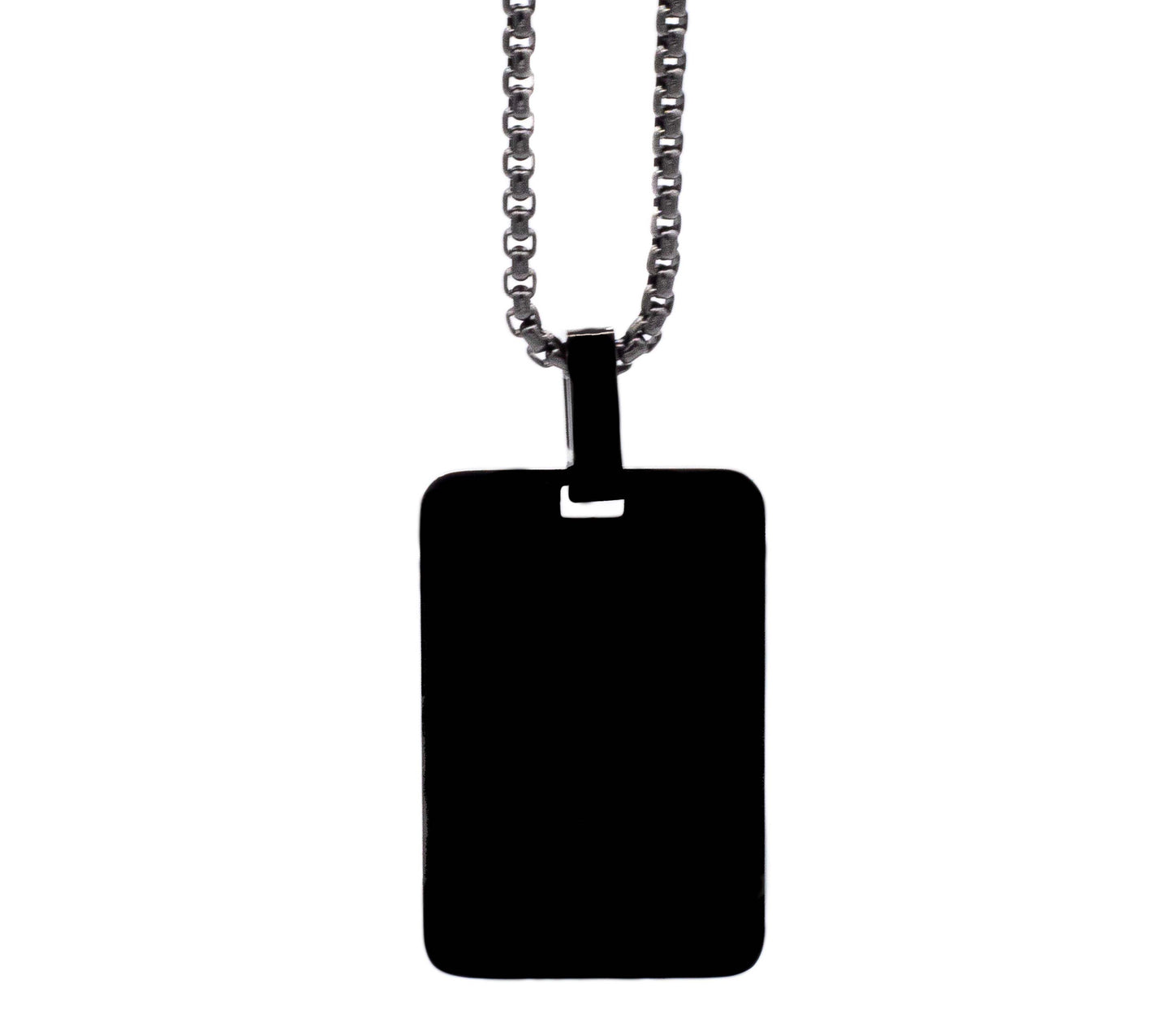 Cadena Pearl con Medalla Rectangular