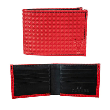 Billetera Grande Rojo Diamante interior Negro Mate