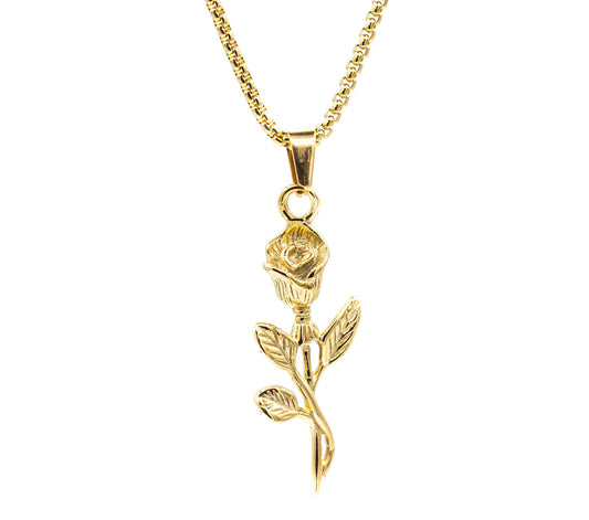 Cadena Pearl con Rosa